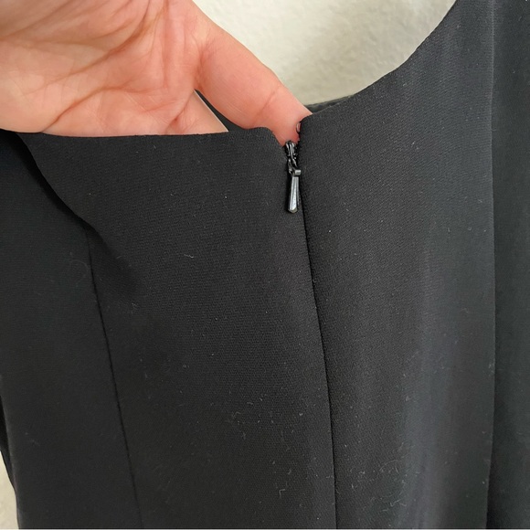 Maggy London Petite Black Mini Dress | Silk Blend Classic LBD Minimal Chic - Picture 7 of 11